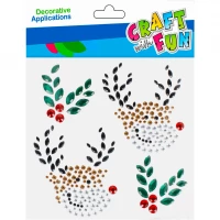 1. Craft With Fun Ozdoba Dekoracyjna Kryształki Boże Narodzenie Samoprzylepne 501889